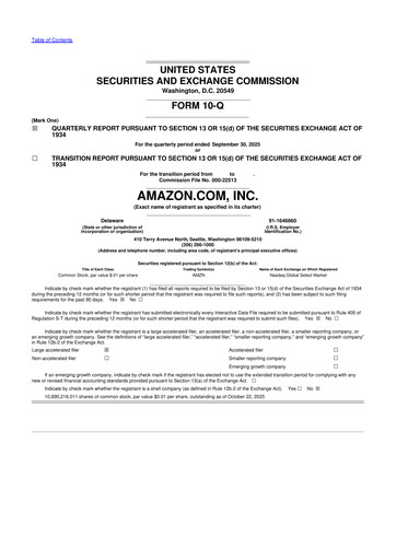 Thumbnail Amazon 10-Q Quarterly Report FY2025 