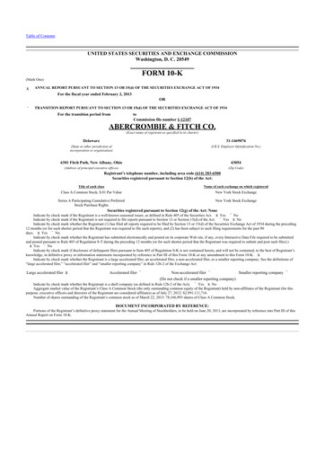 Thumbnail Abercrombie & Fitch 10-K Annual Report 2012