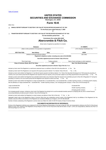 Thumbnail Abercrombie & Fitch 10-K Annual Report 2019