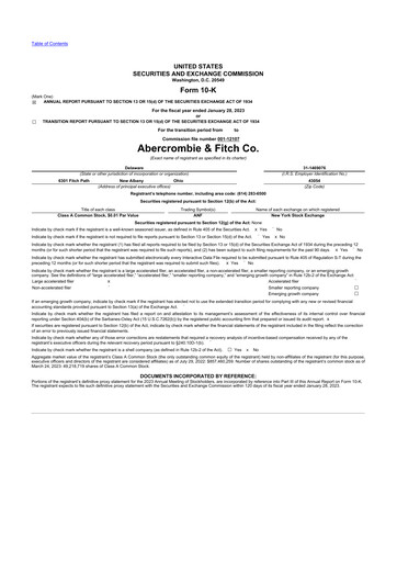 Thumbnail Abercrombie & Fitch 10-K Annual Report 2022