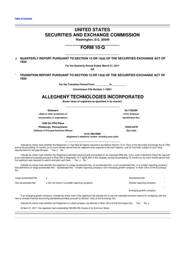 Thumbnail ATI Inc.
 10-Q Quarterly Report FY2017 