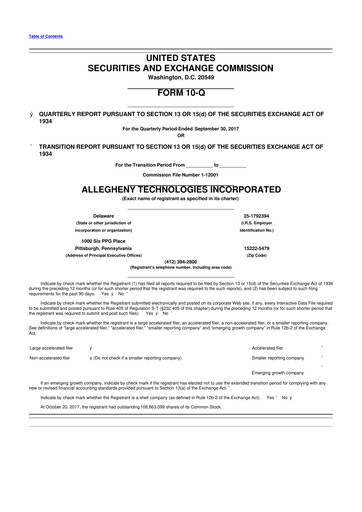 Thumbnail ATI Inc.
 10-Q Quarterly Report FY2017 