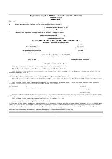 Thumbnail ATI Inc.
 10-K Annual Report 2018