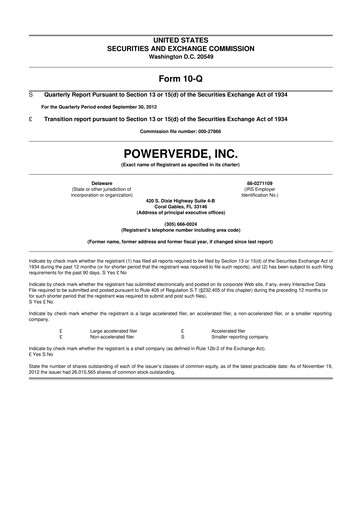 Miniature 374Water 10-Q Rapport trimestriel  