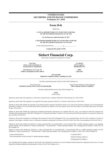 Thumbnail Siebert Financial 10-K Annual Report 2017