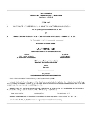 Thumbnail Lantronix 10-Q Quarterly Report FY 