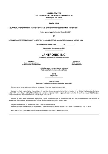 Thumbnail Lantronix 10-Q Quarterly Report FY 