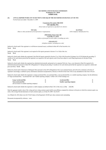 Thumbnail Vivakor 10-K Annual Report 