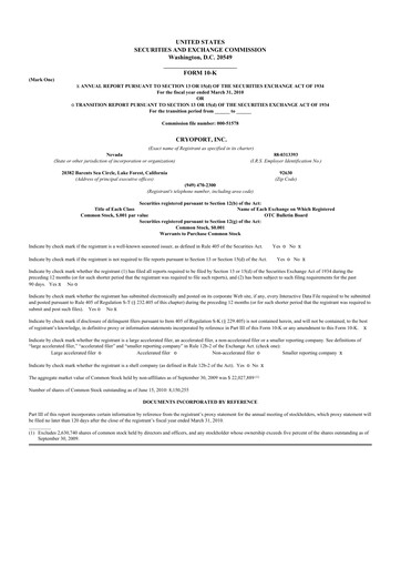 Thumbnail CryoPort 10-K Annual Report 