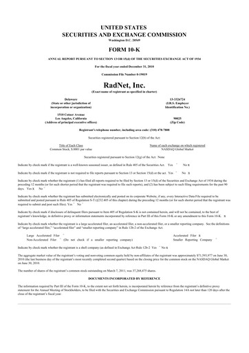 Thumbnail RadNet 10-K Annual Report 