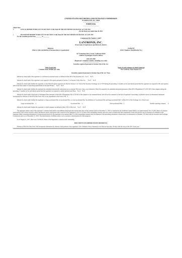 Thumbnail Lantronix 10-K Annual Report 