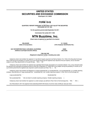 Thumbnail Eterna Therapeutics 10-Q Quarterly Report FY2011 