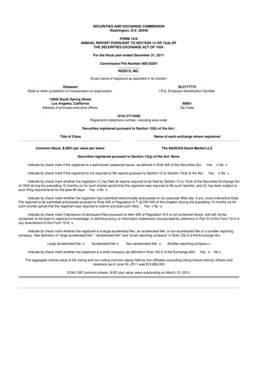 Miniature Reed's, Inc. 10-K Rapport annuel 2011