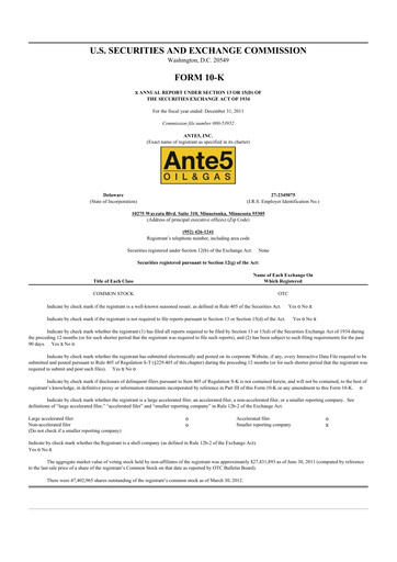 Thumbnail Sow Good 10-K Annual Report 2011