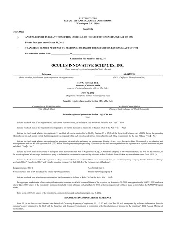 Vorschaubild Sonoma Pharmaceuticals 10-K Jahresbericht 2012