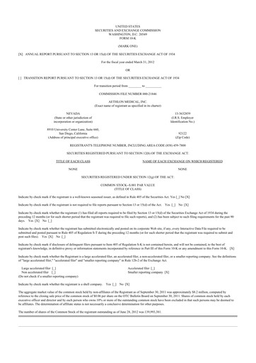 Thumbnail Aethlon Medical
 10-K Annual Report 2012