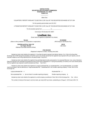Thumbnail Live Ventures 10-Q Quarterly Report FY 