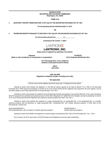 Thumbnail Lantronix 10-Q Quarterly Report FY2013 