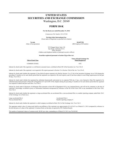 Thumbnail Beam Global 10-K Annual Report 2012