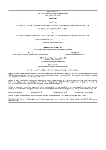 Thumbnail Paysign 10-Q Quarterly Report FY2013 