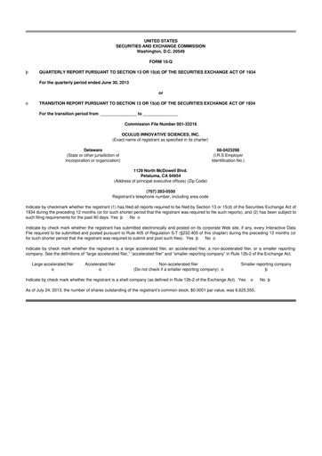 Vorschaubild Sonoma Pharmaceuticals 10-Q Quartalsbericht 2014 