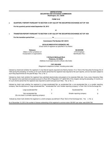Vorschaubild Sonoma Pharmaceuticals 10-Q Quartalsbericht 2014 