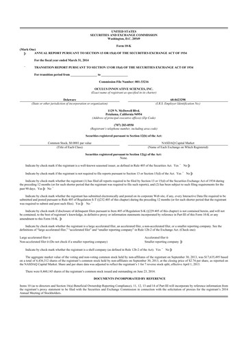 Vorschaubild Sonoma Pharmaceuticals 10-K Jahresbericht 2014