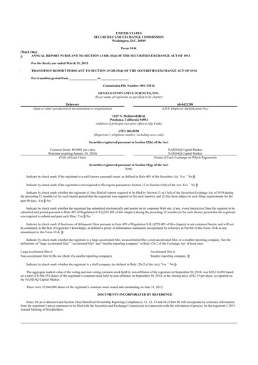 Vorschaubild Sonoma Pharmaceuticals 10-K Jahresbericht 2015