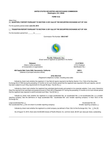 Vorschaubild Alto Ingredients 10-Q Quartalsbericht 2015 