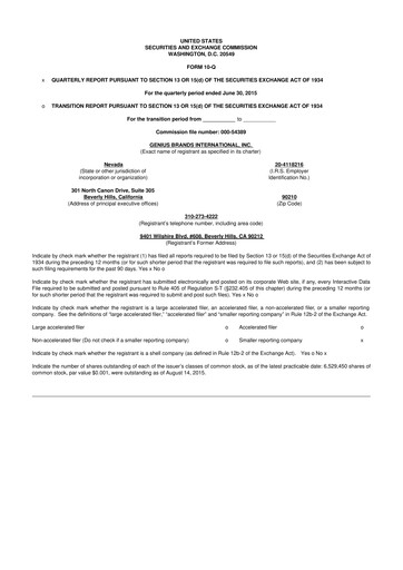 Thumbnail Kartoon Studios 10-Q Quarterly Report FY2015 