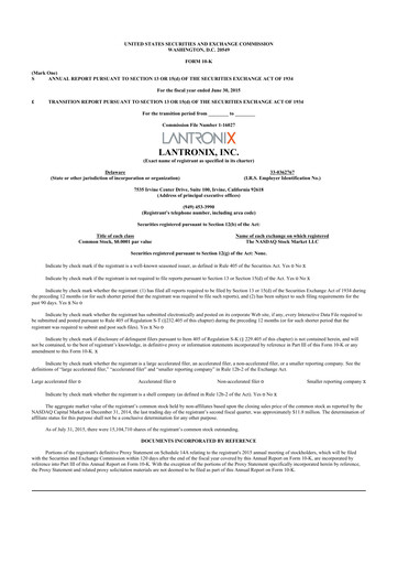 Thumbnail Lantronix 10-K Annual Report 2015
