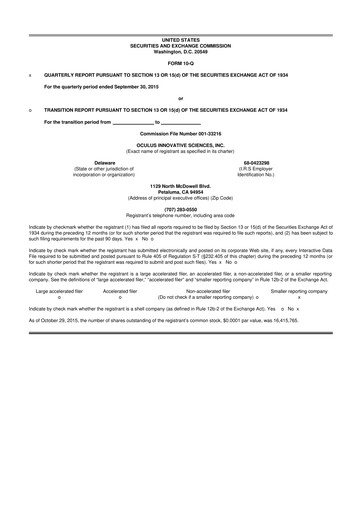 Vorschaubild Sonoma Pharmaceuticals 10-Q Quartalsbericht 2016 