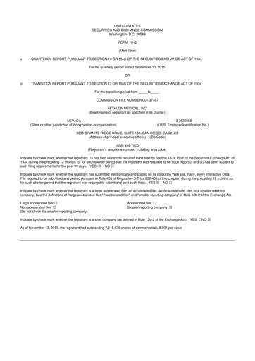 Thumbnail Aethlon Medical
 10-Q Quarterly Report FY2016 