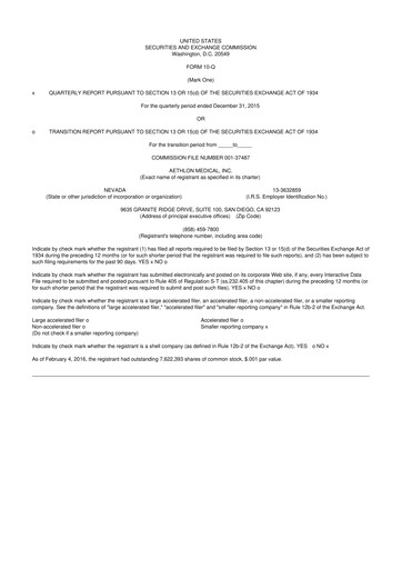 Thumbnail Aethlon Medical
 10-Q Quarterly Report FY2016 