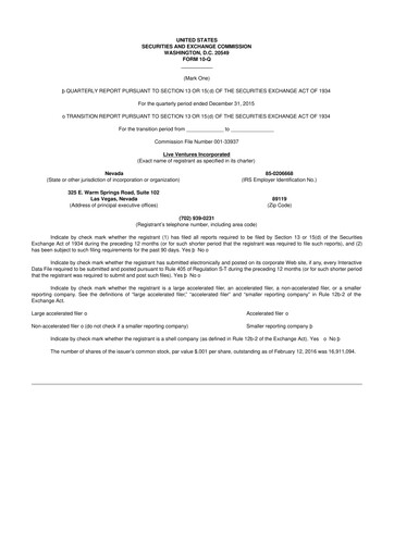 Thumbnail Live Ventures 10-Q Quarterly Report FY2016 