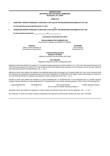 Vorschaubild Sonoma Pharmaceuticals 10-Q Quartalsbericht 2016 