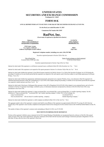 Thumbnail RadNet 10-K Annual Report 2015