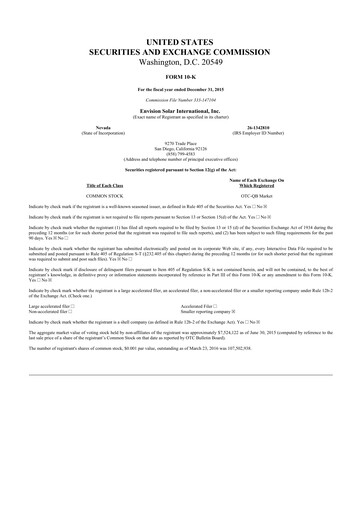 Thumbnail Beam Global 10-K Annual Report 2015