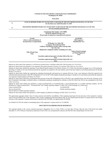 Thumbnail Xenetic Biosciences 10-K Annual Report 2015