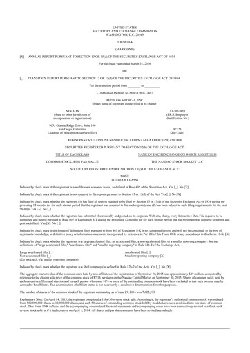 Thumbnail Aethlon Medical
 10-K Annual Report 2016