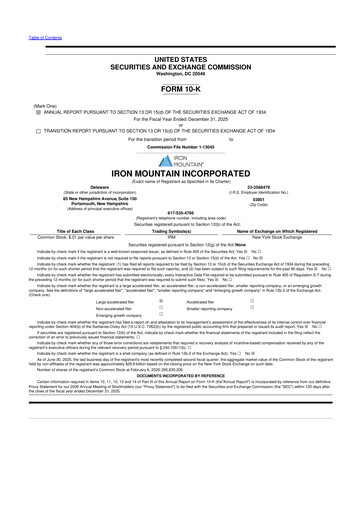 Thumbnail Iron Mountain 10-K Annual Report 2025