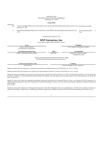 Thumbnail DXP Enterprises 10-K Annual Report 