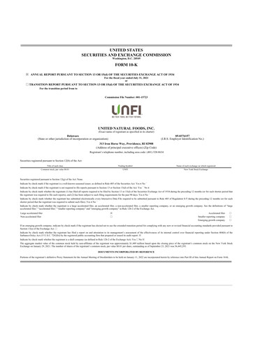 Thumbnail United Natural Foods
 10-K Annual Report 2021