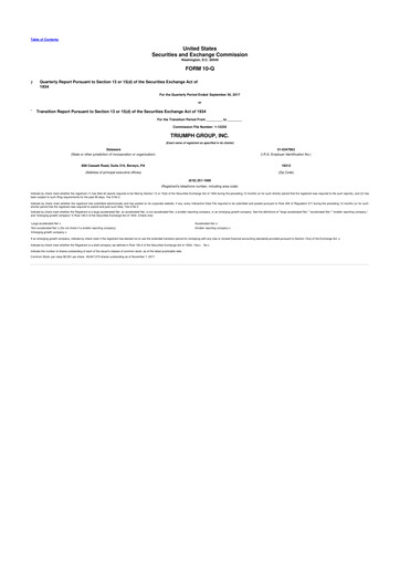 Thumbnail Triumph Group
 10-Q Quarterly Report FY2018 