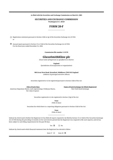 Thumbnail GSK plc 20-F Annual Report 