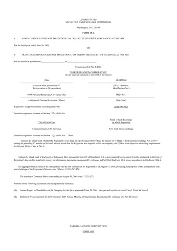 Thumbnail Parker-Hannifin
 10-K Annual Report 