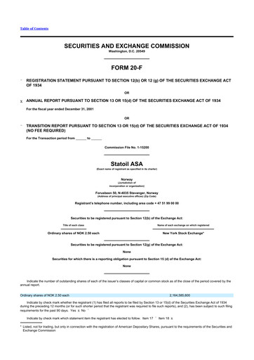 Thumbnail Equinor 20-F Annual Report 