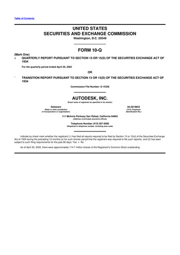 Thumbnail Autodesk 10-Q Quarterly Report FY 