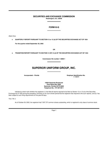 Thumbnail Superior Group of Companies 10-Q Quarterly Report FY 