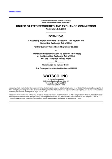 Thumbnail Watsco
 10-Q Quarterly Report FY 